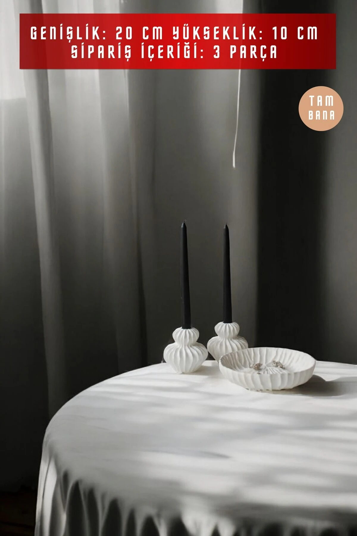 Beyaz Dekoratif Vazo Seti Obje Ev Dekorasyon Masa Üstü Dekor Vazo Seti Model 1014