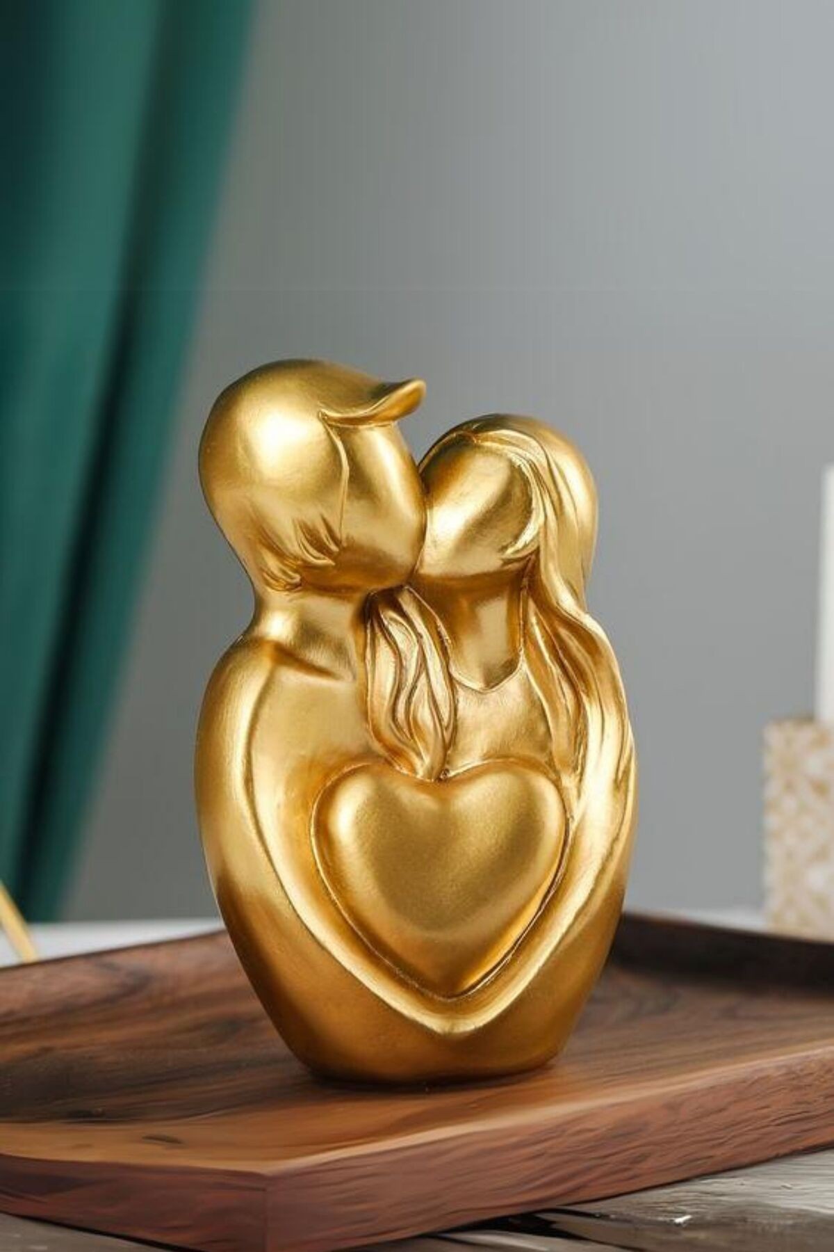 Gold Heykel Dekoratif Süs Eşyası Dekoratif Masa Süsü Salon Aksesuarları Model 18