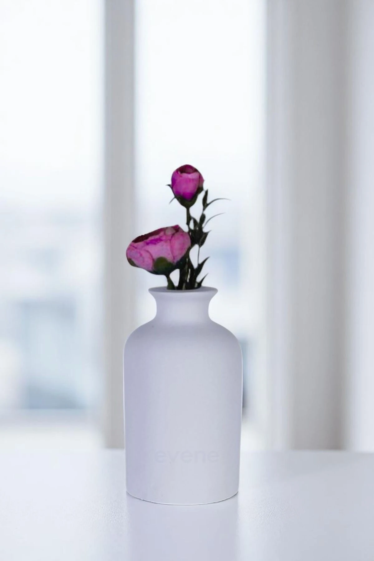 Vazo Küçük Vazo Masa Üstü Vazo Ev Dekorasyon Vazo Beyaz Renk Model 67 image