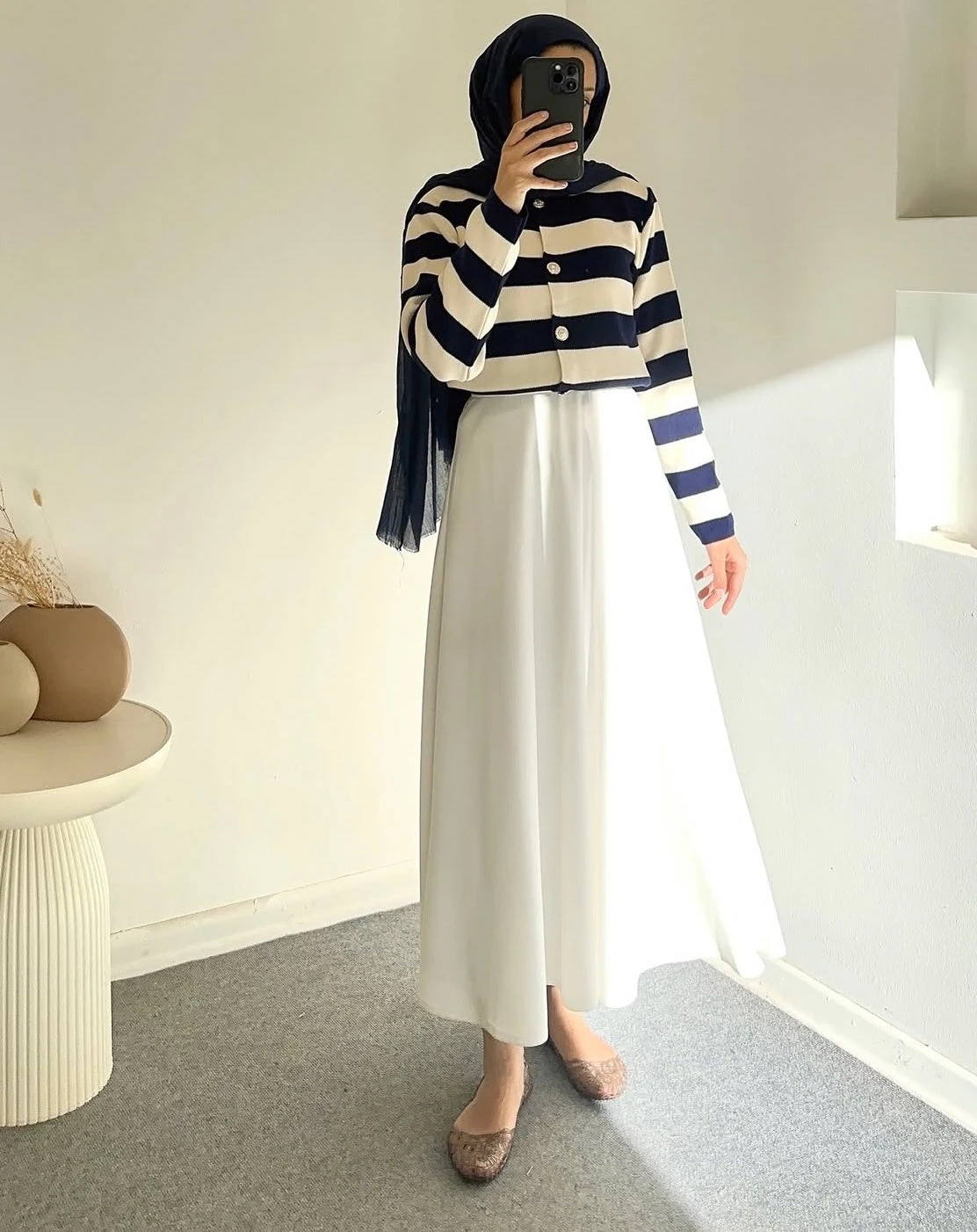 Çizgili Triko Hırka