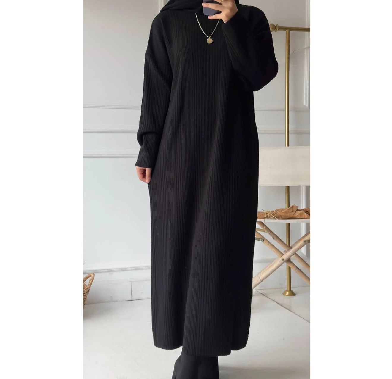 Fitilli Triko Elbise