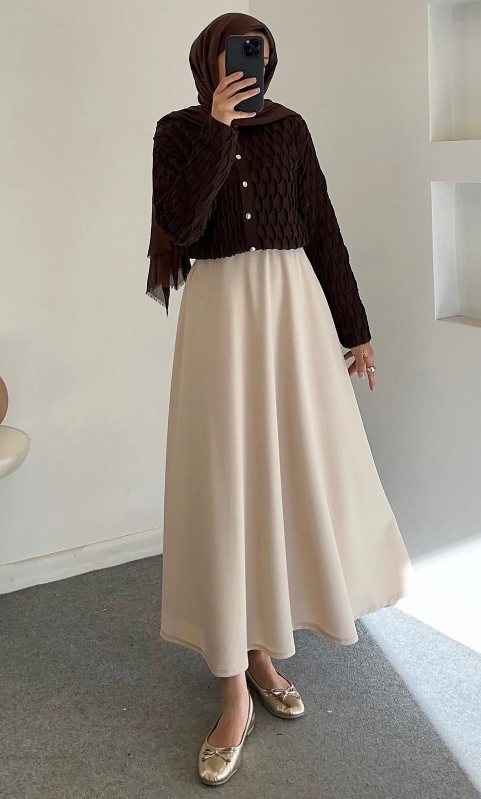 Petek Hırka - Kahverengi