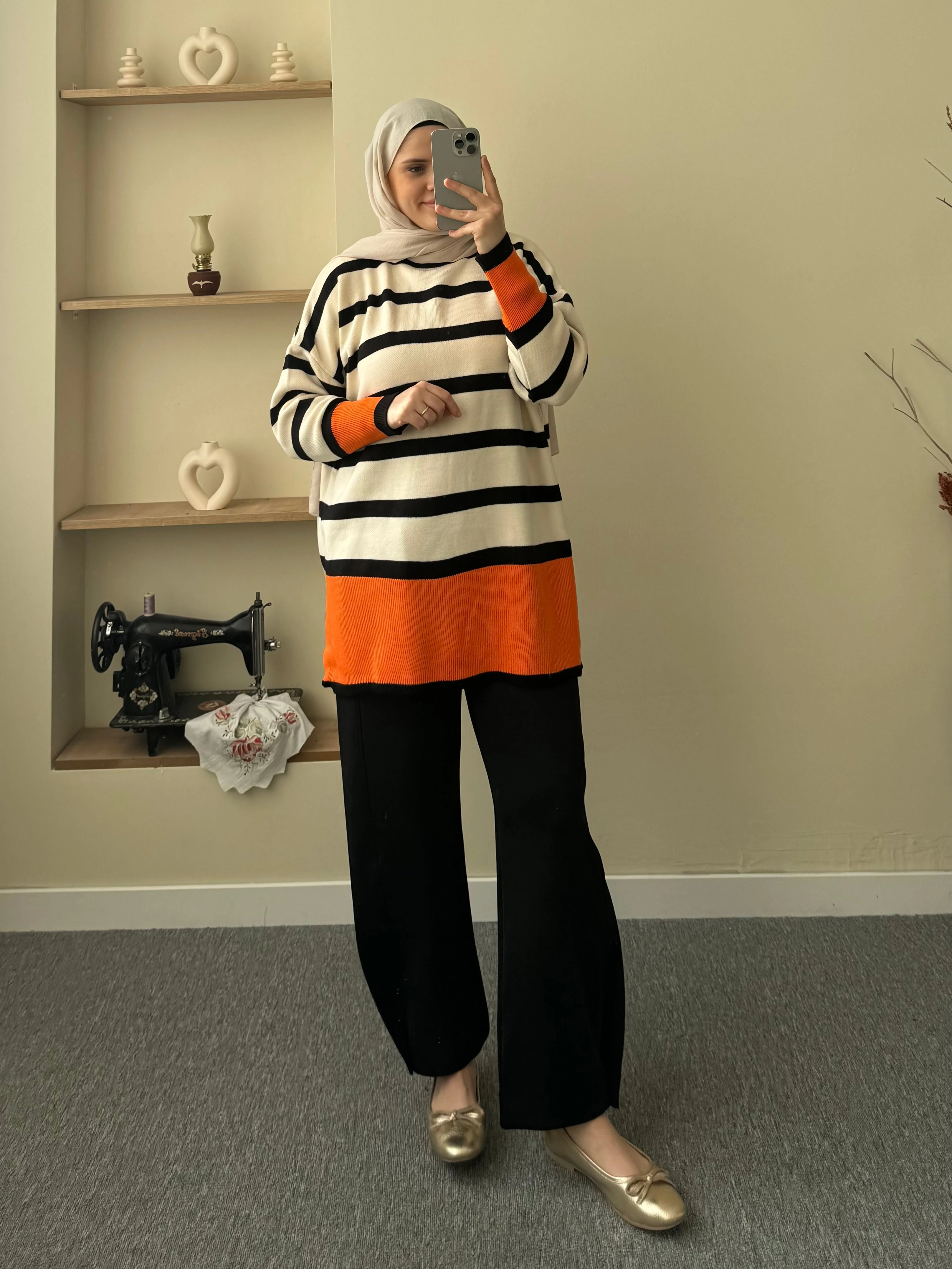 Çizgili Triko tunik