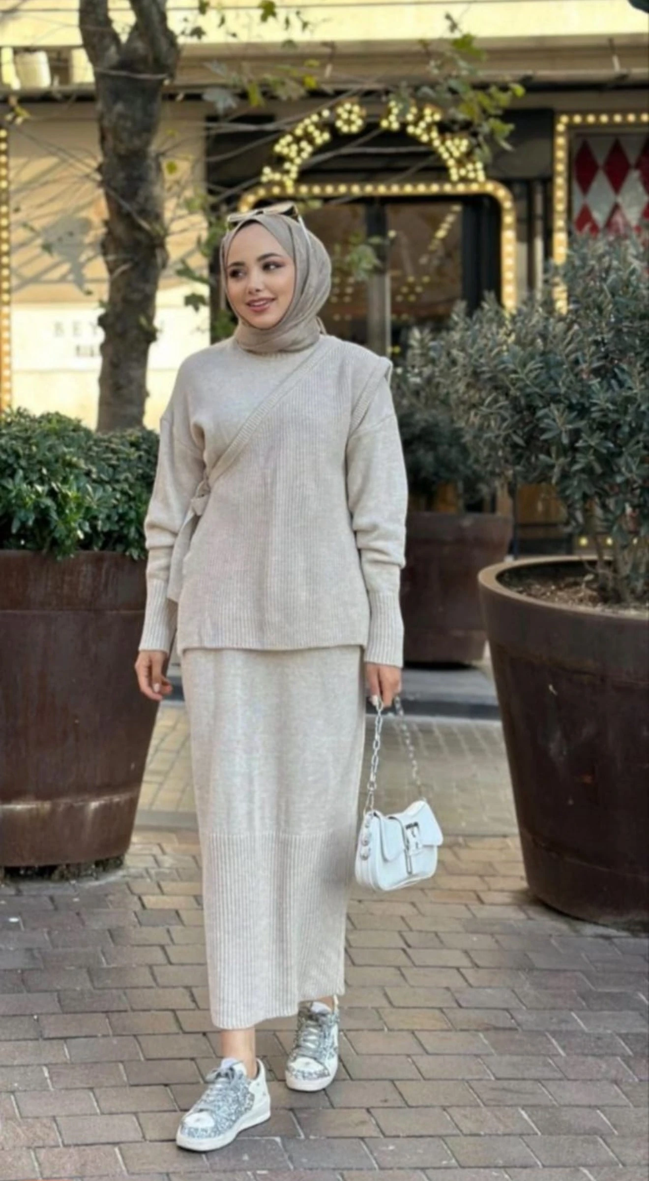 Süveterli Elbise Takım