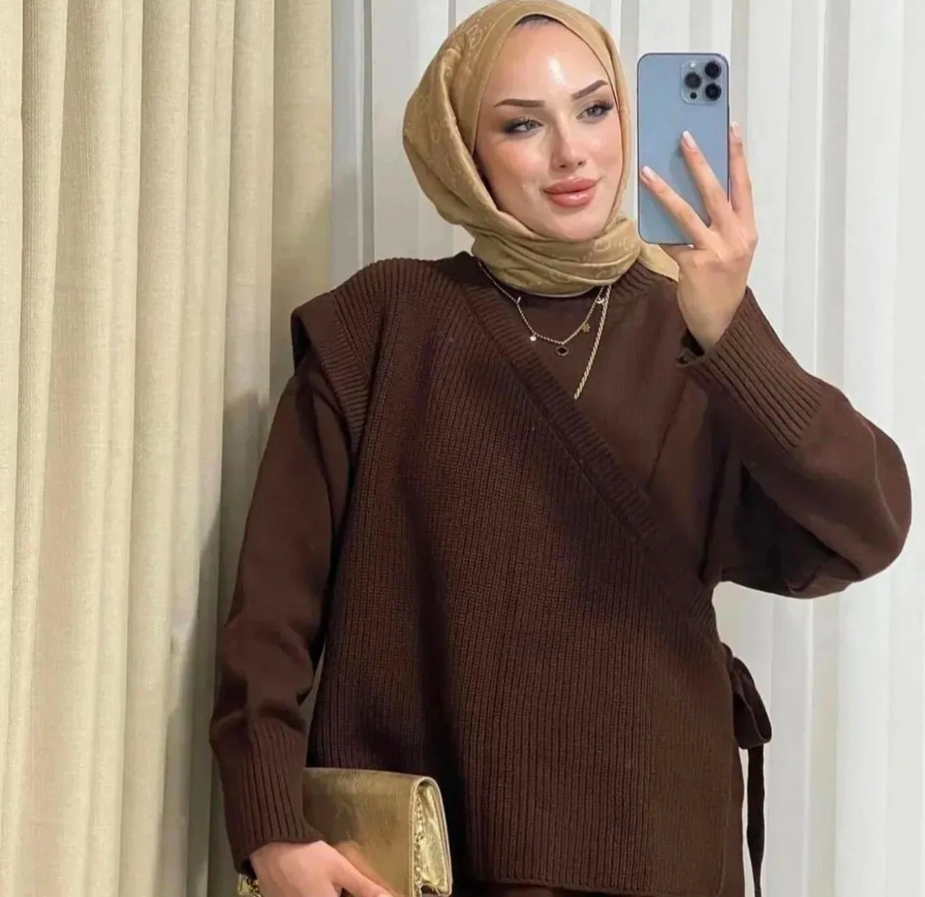 Süveterli Elbise Takım