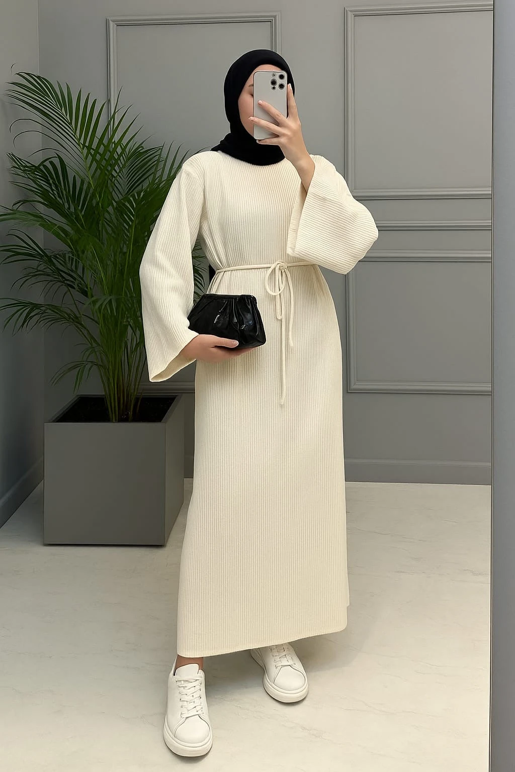 Bel Bağlamalı Elbise