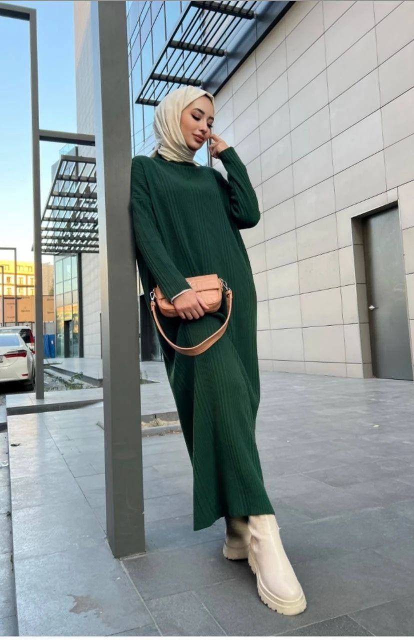 Fitilli Triko Elbise