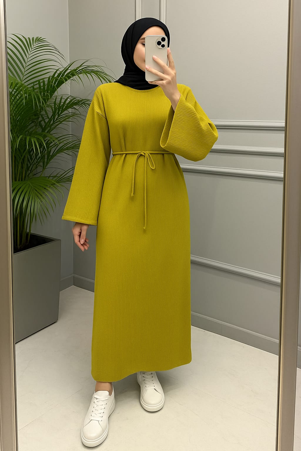 Bel Bağlamalı Elbise