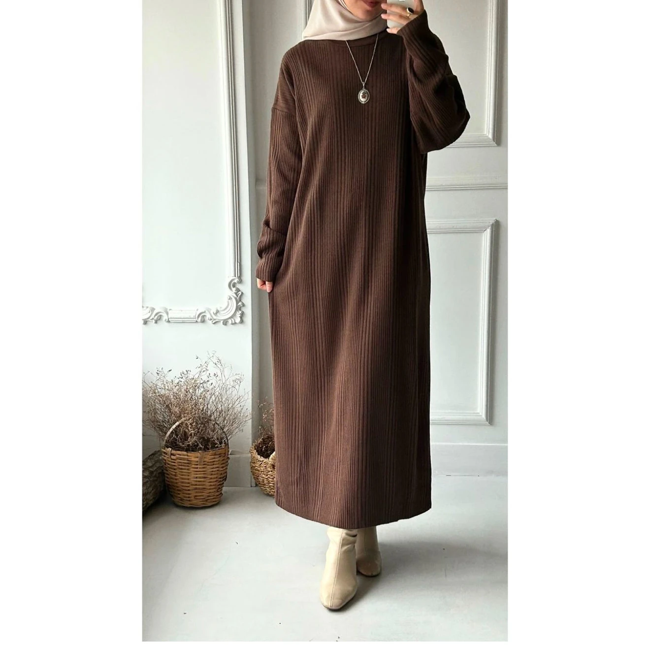 Fitilli Triko Elbise