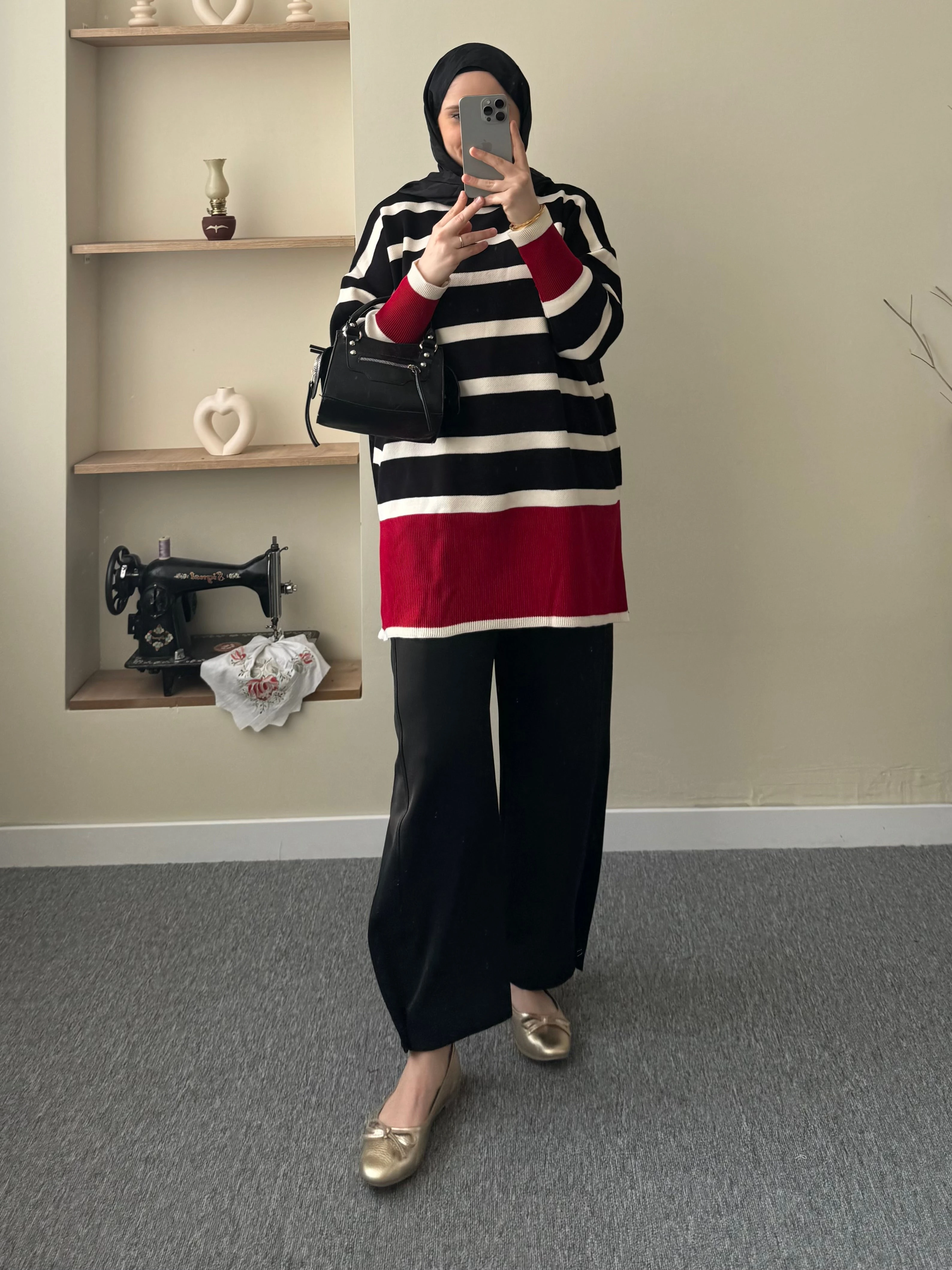 Çizgili Triko Tunik