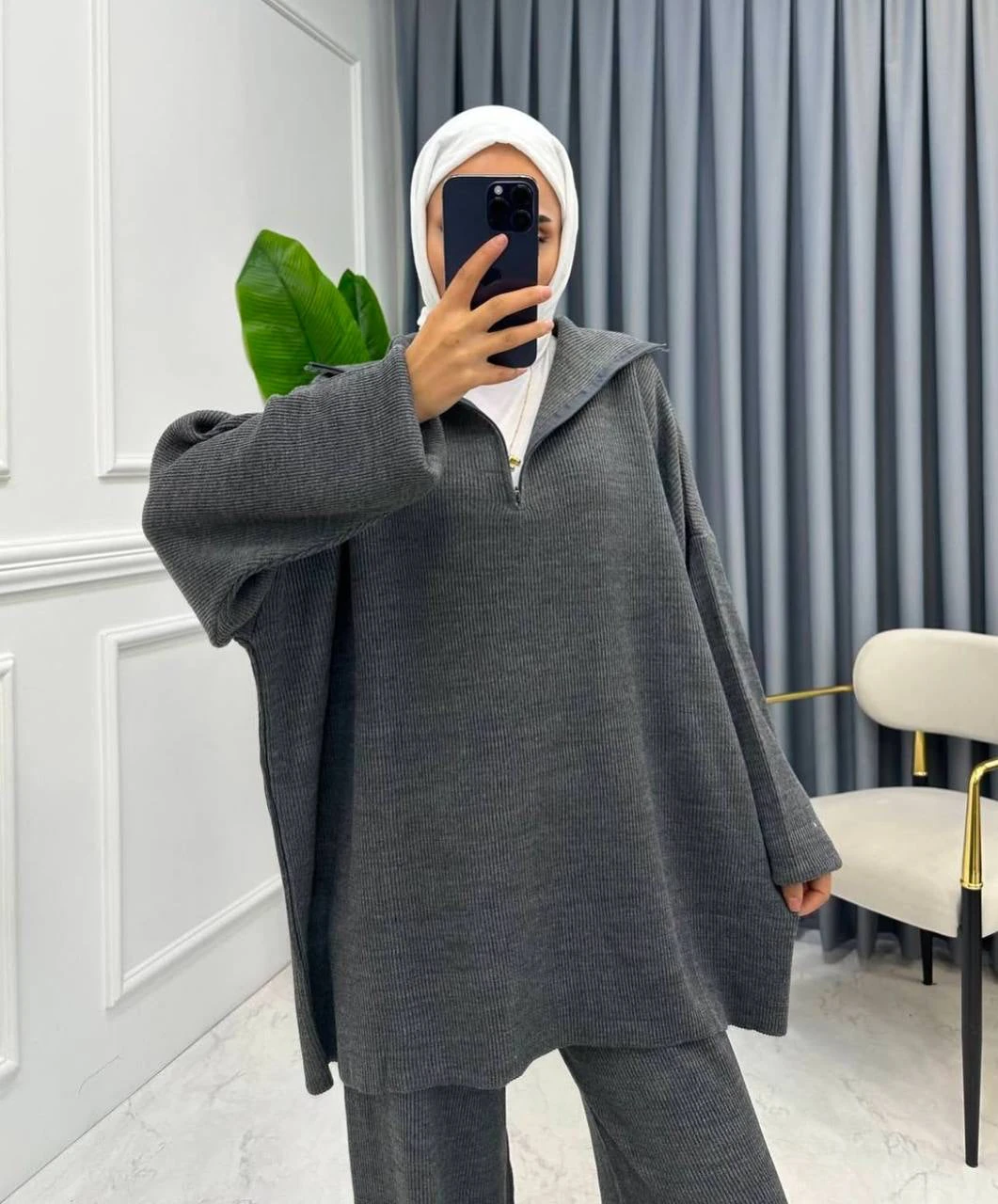 Fermuarlı Triko Takım