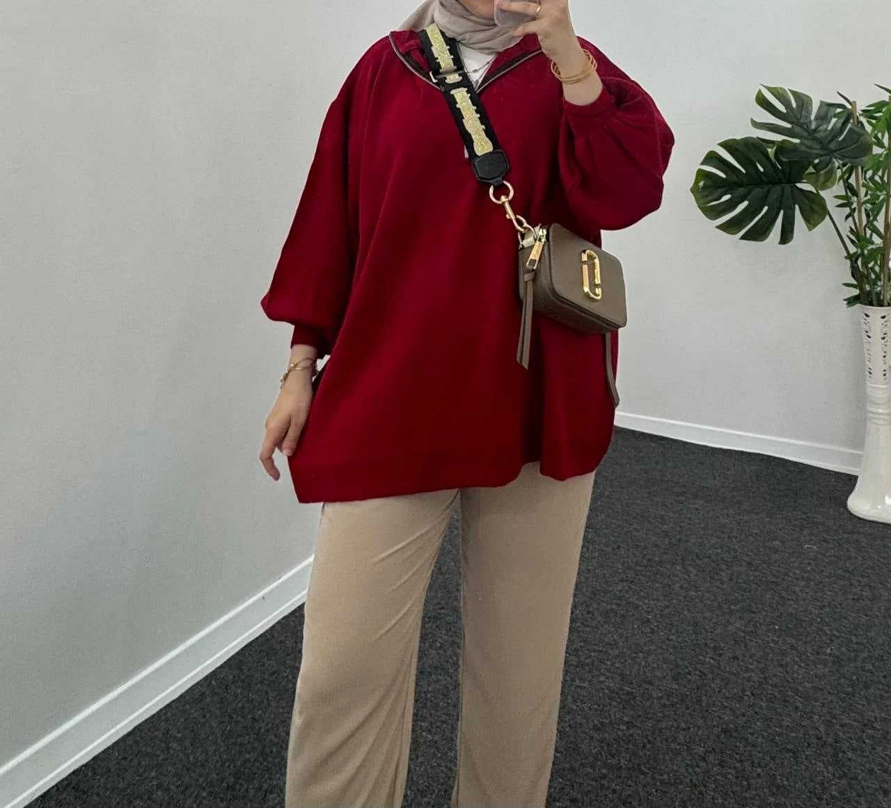 Balon Kol Fermuarlı Tunik