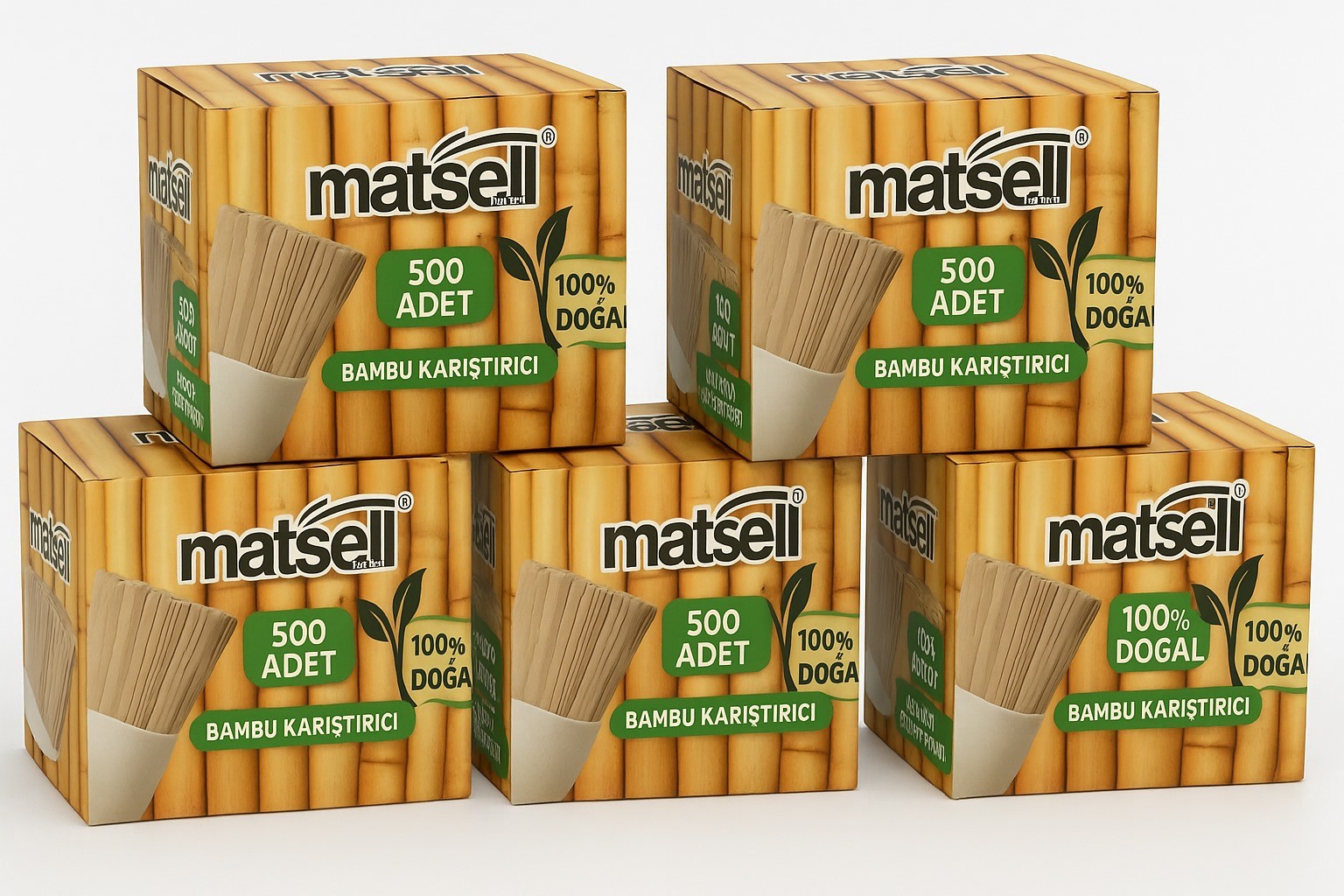 Tahta Karıştırıcı Bambu 500lü 24pkt