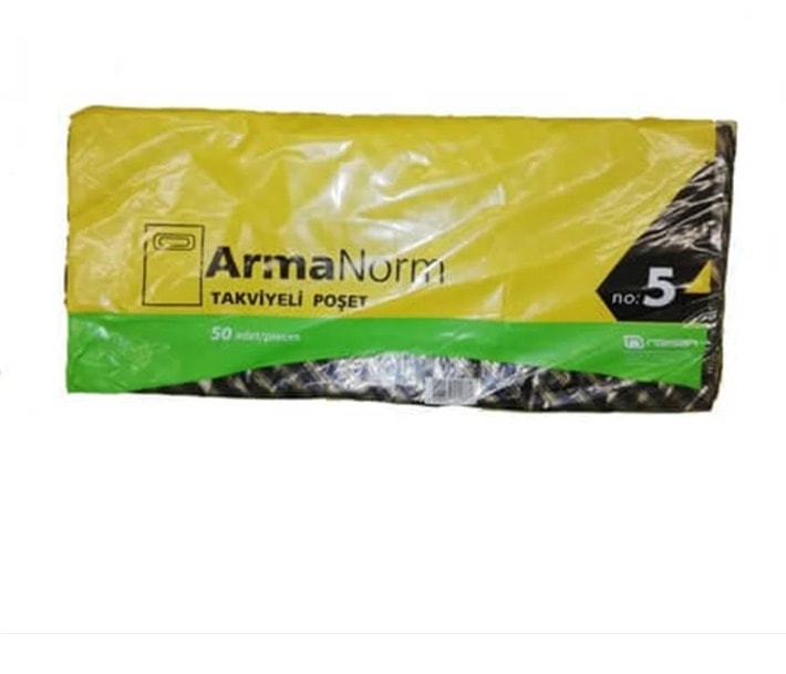 Arma Takviyeli Poşet 50x60 (15*50) Siyah No:5