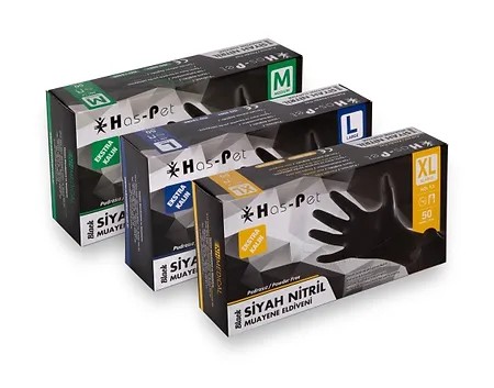 Haspet Siyah Eldiven Kalın (X L )50li*20pkt