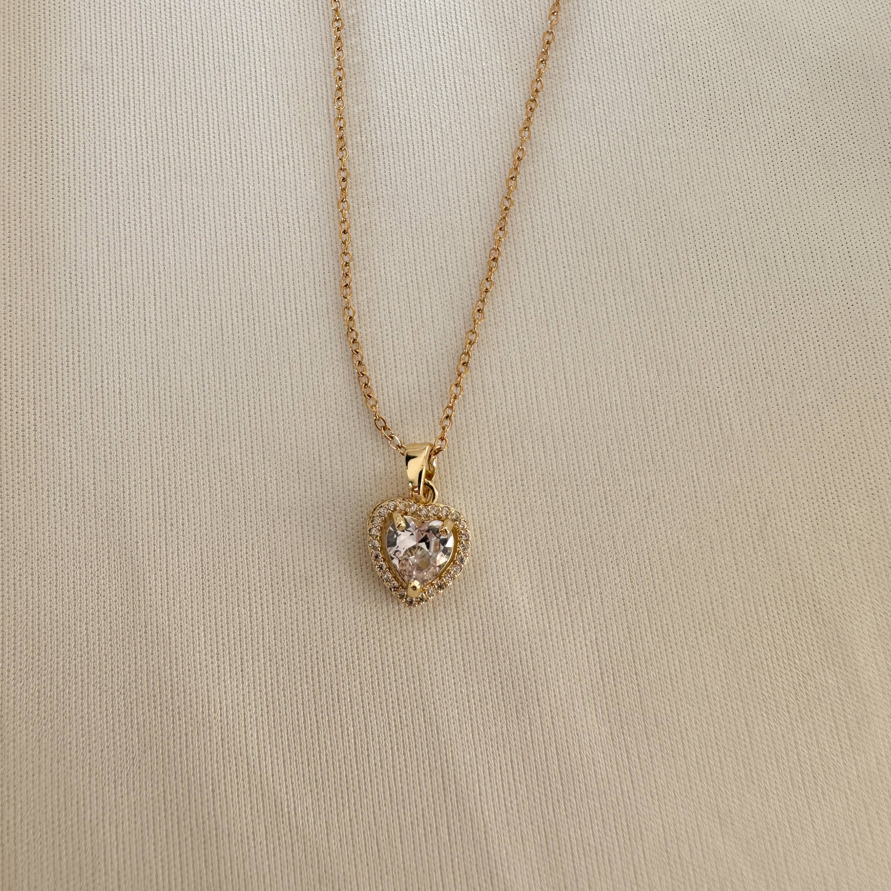Gold Zincir & Beyaz Taş