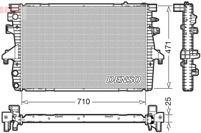 DENSO DRM32039 | Su Radyatörü Brazing (VW Transporter 03-10) Axb O.E.