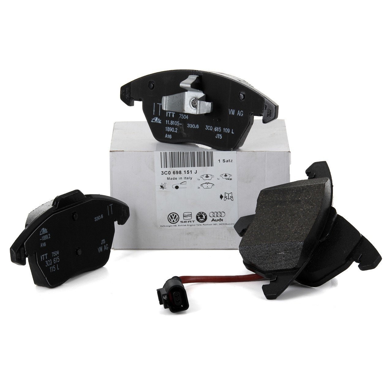 VAG / ORJINAL 5K0698151 | Seat Toledo 2005-2019 Model Arası Büyük Tip Ön Fren Balatası /Orijinal Marka