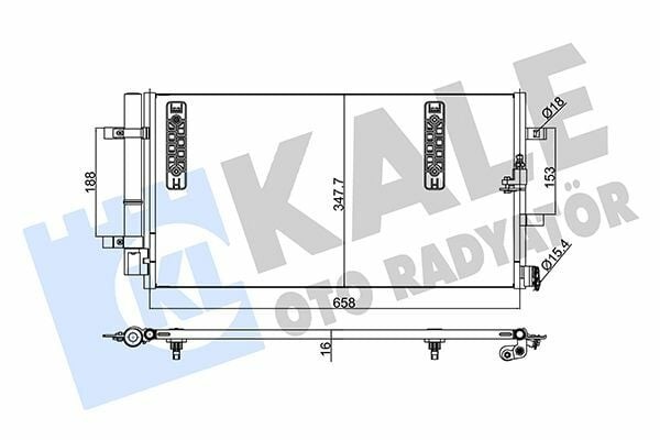 KALE 375800 | Klima Radyatörü (Kondenser) 08-A4-A5-Q5 1.8Tfsi-2.0Tfsi- TDI-2.7Tdi-3.0Tdi