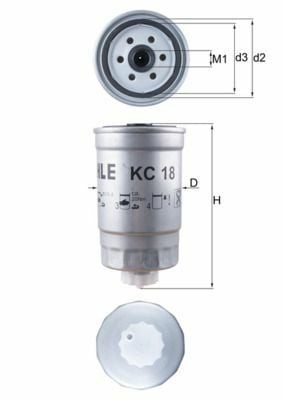 MAHLE KC18 | Mazot Filtresi 02-06 Accent 1.5D