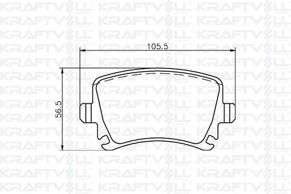 KRAFTVOLL 07010026 | Fren Balatası Arka A3 05 / 03-A4 Passat 1.6Fsı / 1.9 TDI / 2.0 TDI 95-16