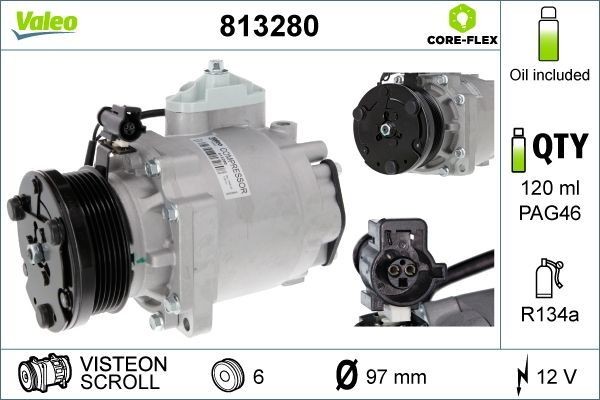 VALEO 813280 | Klima Kompresörü 03-Connect 1.8Tdci