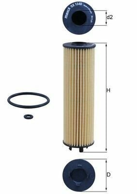 MAHLE OX1340D | Yağ Filtresi VW Caddy Golf Passat Tiguan Audi A3 Q3 Seat Leon Skoda Octavia