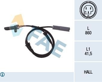 FAE 78009 | Sensör ABS E-39 Arka-98