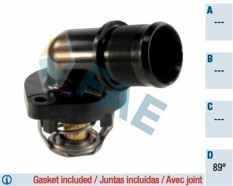 FAE 5322689 | Termostat Komple Kapaklı 89°C° 106 206 306 C2 C3 C3 II C3 Plurıel Xsara Saxo Tu3jp-Tu3a Tu3aes 1.8 8V