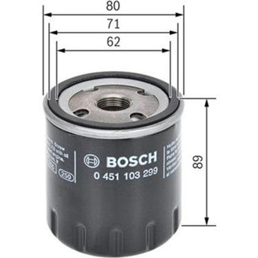 BOSCH 09864B7023 | Renault Laguna 2 2002-2007 3.0 V6 24 Valf Motor Yağ Filtresi