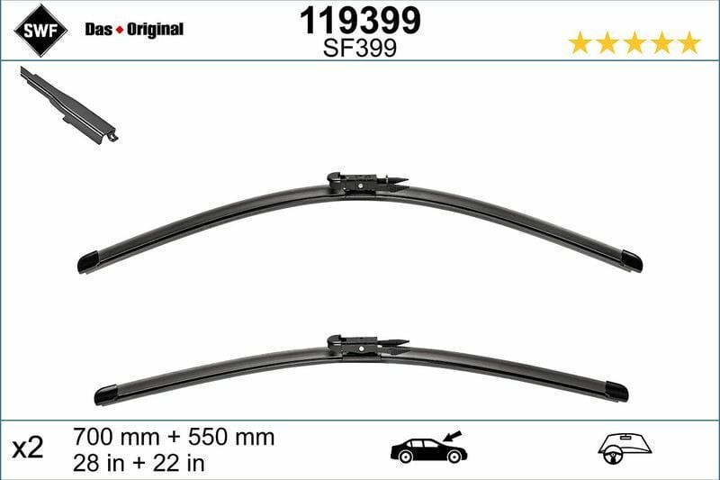 VALEO 119399 | Silecek Takım Vısıoflex Opel Zafira B (700 + 550) Ön