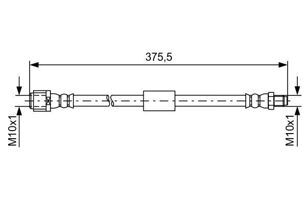 BOSCH 1987481608 | Fren Hortumu Arka 09-E-Seri (W212-S212)