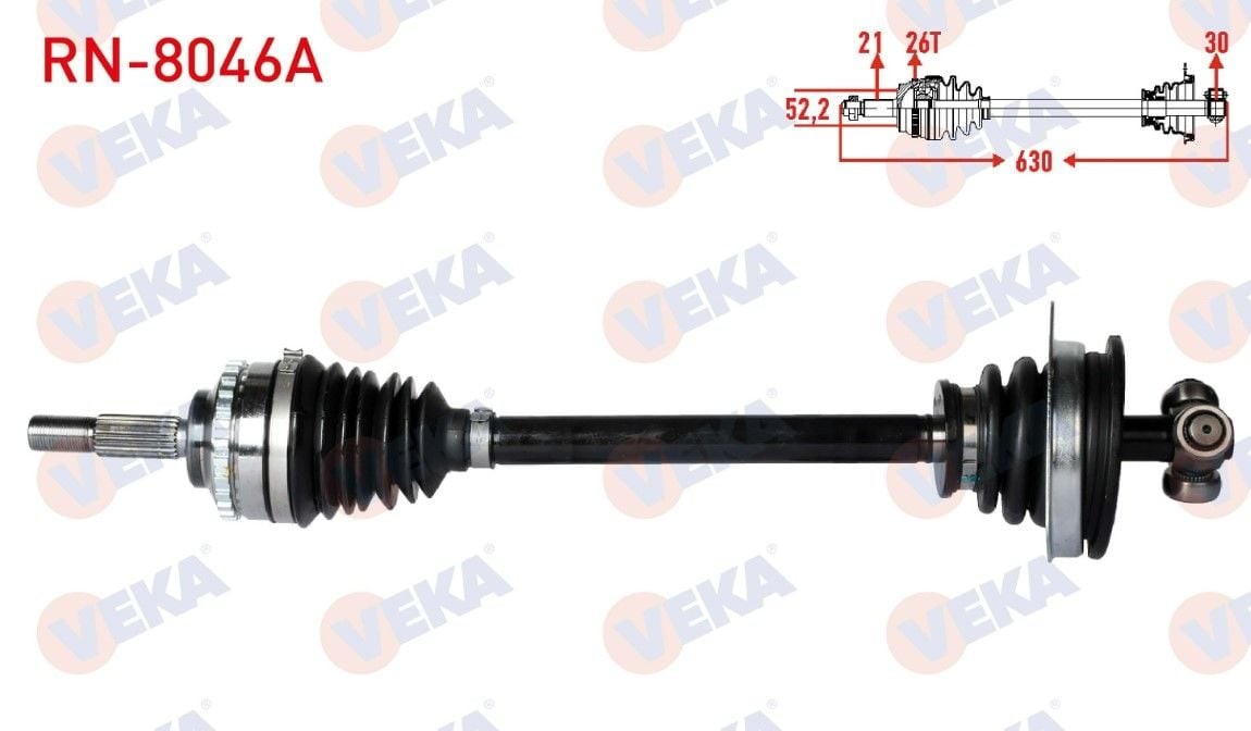 VEKA RN8046A | Renault Symbol 2006-2008 1.5 dCi Sol Aks Komple