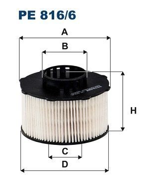 FILTRON PE816-6 | Mazot Filtresi 18-Pt.208-301-308-2008-3008-5008 1.5Hdi