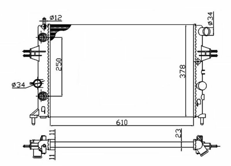 NRF 50562A | Motor Su Radyatörü Brazing Astra G Zafira A X16xel Z16xe 98 > 10