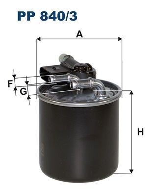 FILTRON PP840-3 | Mazot Filtresi 12-A-Seri (W176) C-Seri (W204-S204) E-Seri (W212)