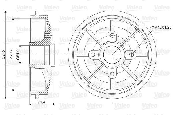VALEO 237016 | Kampana 02-C2-C3-1007 12-Pt.208