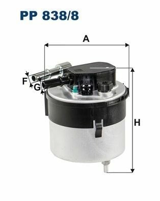 FILTRON PP838-8 | Mazot Filtresi 06-Focus-C.Max-Fiesta-Vo.S40 1.6 TDCI (Demir)