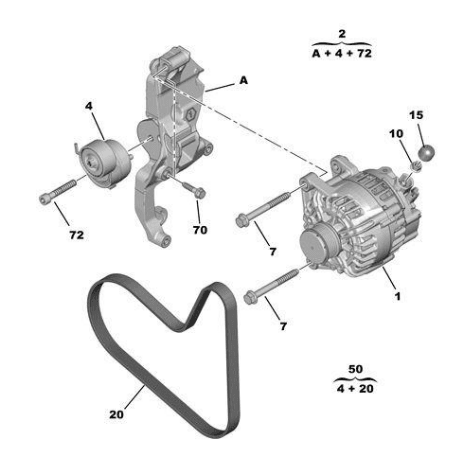 PSA 1688197180 | Citroen C3 2018 -2022 1.2i V Kayış Seti Orijinal