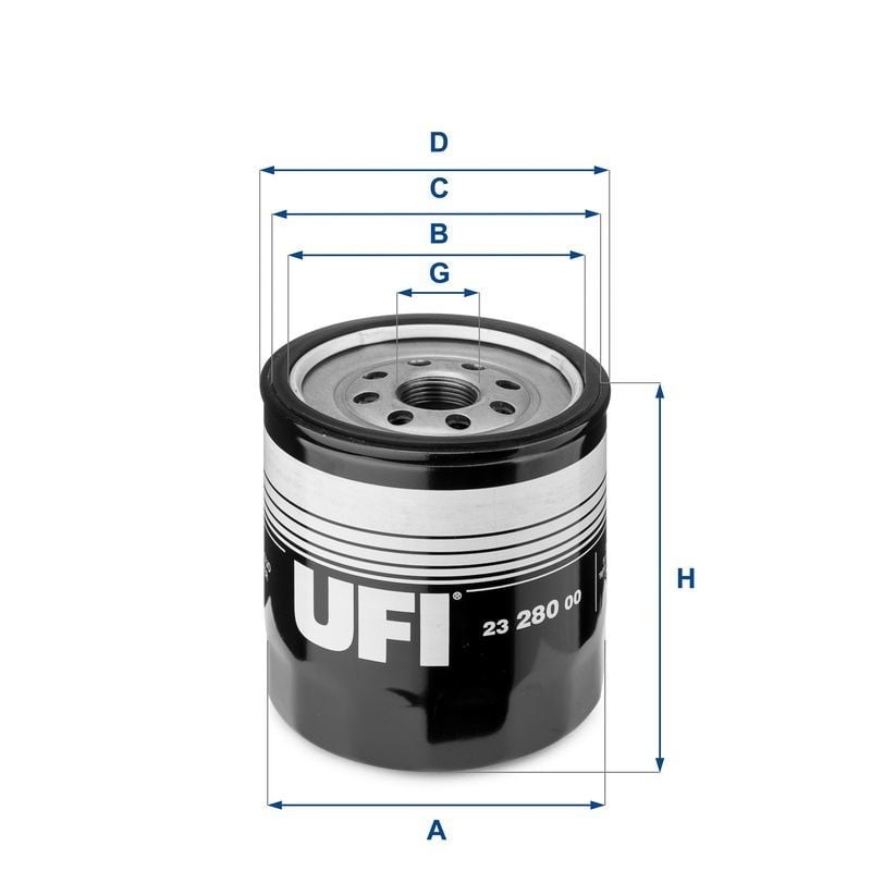 UFI 23.280.00 | Yağ Filtresi Connect-Focus 1.8Tdci-Di