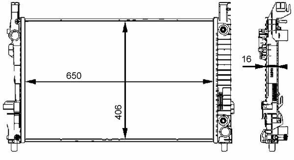 MAHLE CR661000S | Motor Su Radyatörü W169 04-12 W245 05-11
