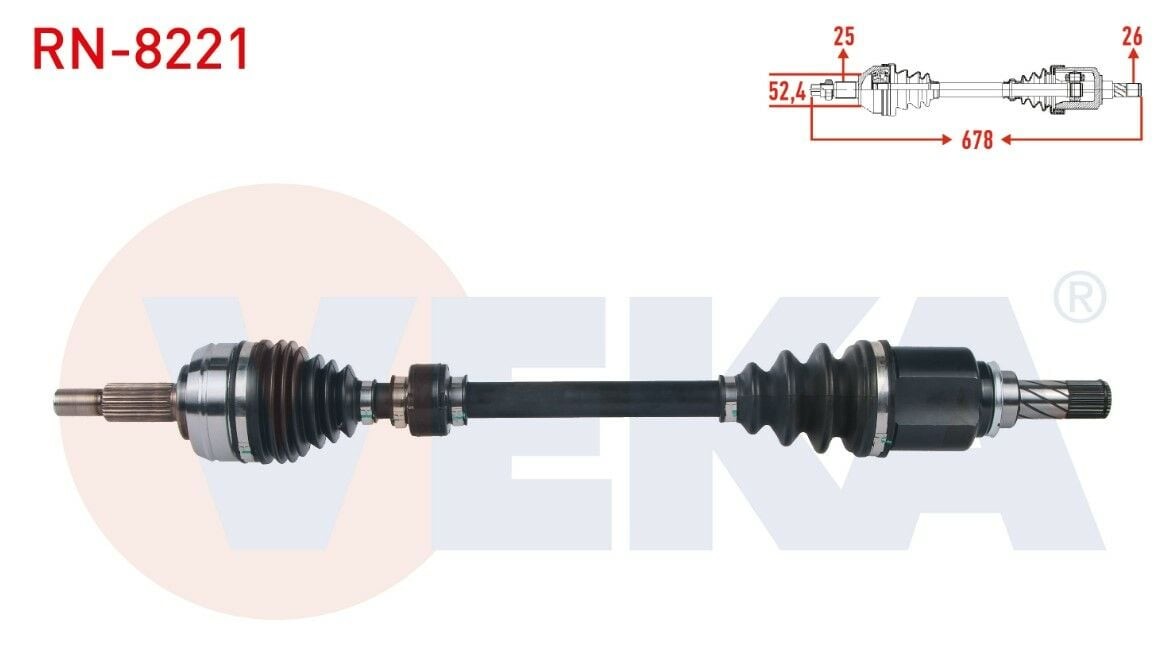 VEKA RN-8221 | Renault Captur 2013- 1.5 dCi Manuel 6 İleri Sol Aks Komple Yerli Marka