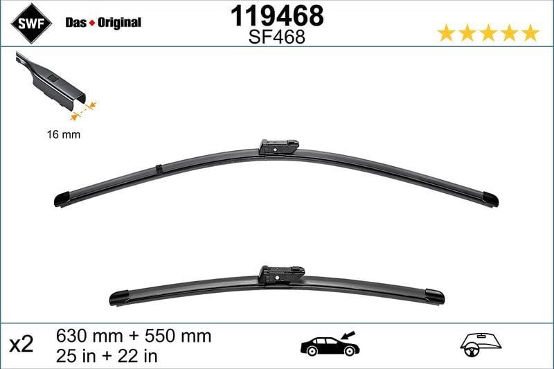 VALEO 119468 | Silecek Süpürgesi (630 / 550 mm) Tiguan 16