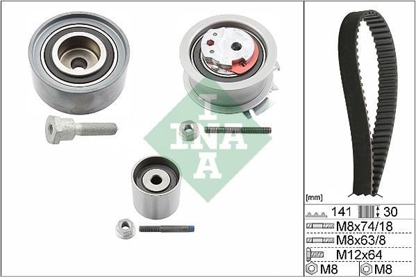 INA 530046310 | Eksantrik Gergi Kiti Golf V Jetta III Passat Octavia Toledo III Leon A3 2.0 TDI 16V (Bkp Bmr Bre Bkd)