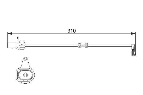 BOSCH 1987474506 | Fren Balata Kablosu On 11-Aı.A6-A8-Q5