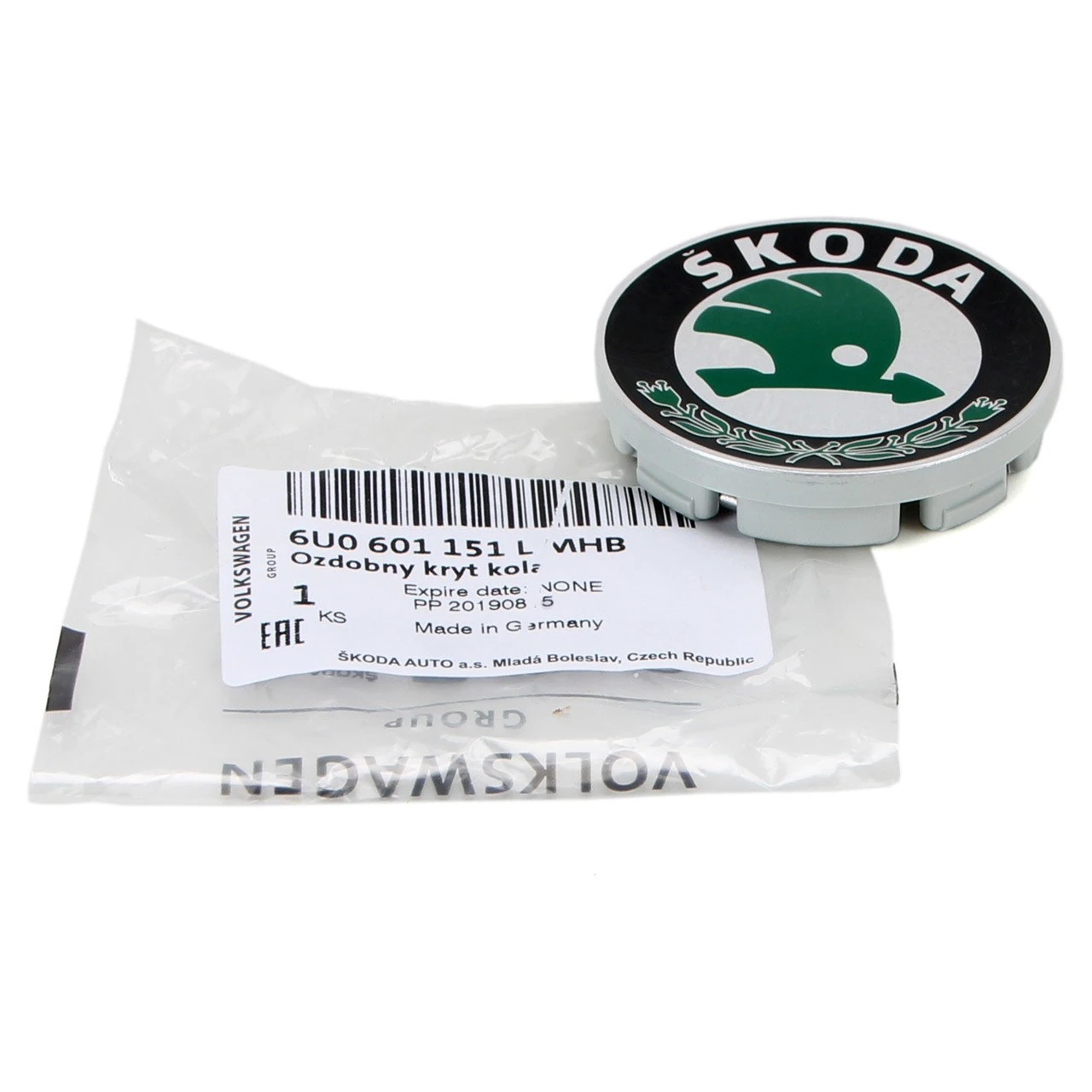 VAG / ORJINAL 6U0601151LMHB | Skoda Citigo 2012-2020 Model Arası Alüminyum Jant Göbeği Orijinal