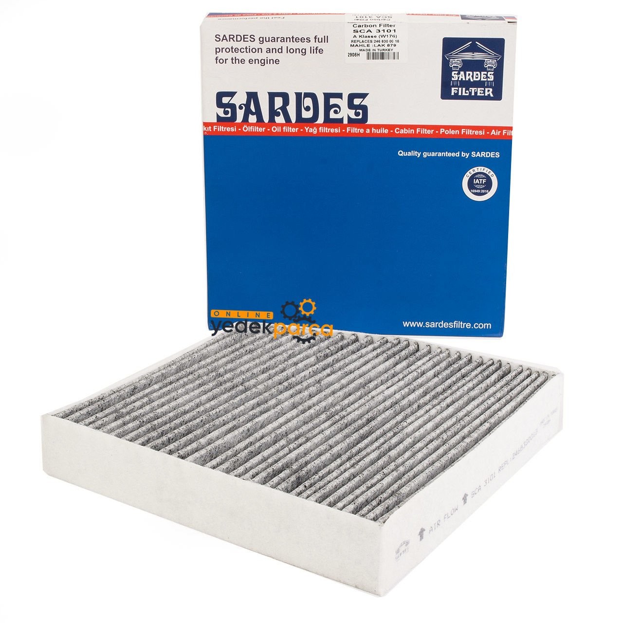 SARDES SCA3101 | Mercedes A Serisi W176 Kasa Polen Filtresi Karbonlu