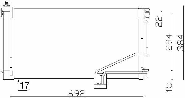MAHLE AC347001S | Klima Radyatörü W203 00-07 Cl203 02-08 S203 01-07 C209 02-09 A209 03-10