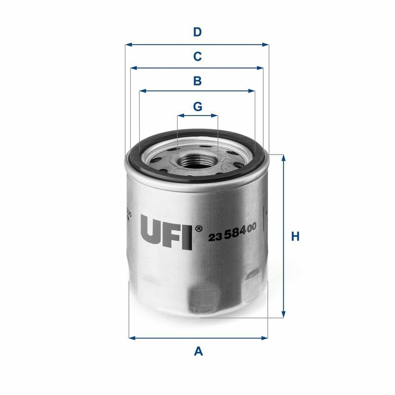 UFI 23.584.00 | Yağ Filtresi (Metal) Boxer III Jumper III 22Dt Puma C81 110Bg C96 130Bg C110 150Bg Euro5 Transit V347 Custom V363 2.2 TDCI 155Ps 11 /-Land Rover Defender 2.2Td4 11