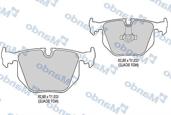 MANDO MBF015213 | Fren Balata Arka 7S-E65-E66